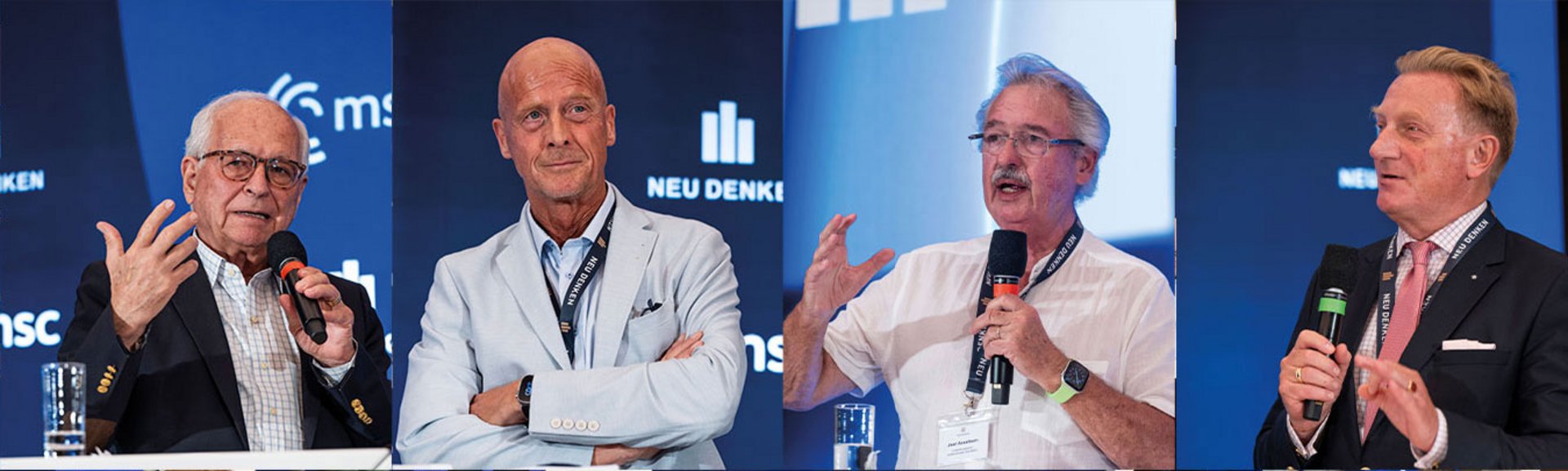 Politisches, diplomatisches und militärisches Hintergrundwissen: MSC-Leiter Wolfgang Ischinger debattierte mit DGAP-Präsident Dr. Thomas Enders, dem früheren Luxemburger Außenminister Jean Asselborn und Generalleutnant a.D. von Sandrart (v.li.).