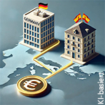 Illustration Mutterkonzern in Deutschland und Betriebsstätte in Spanien